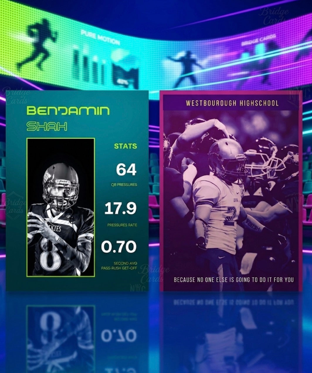 Custom Football cards PUT YOUR FACE ON IT
